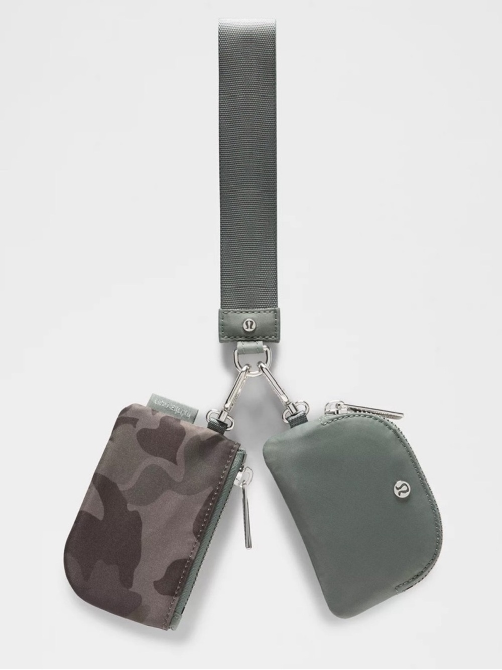 lululemon athletica Green Camo Dual Pouch Wristlet